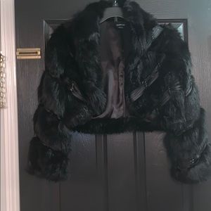 Evening faux fur jacket